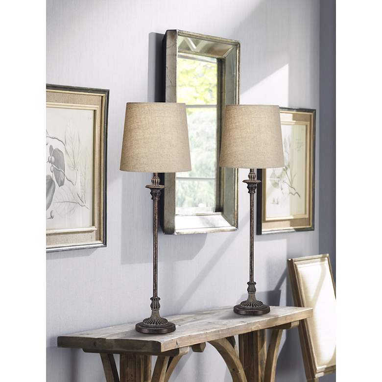 Foyer table best sale lamps