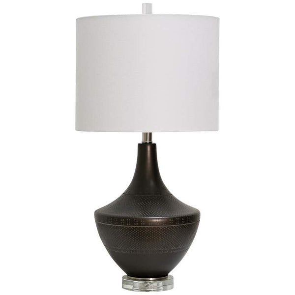 Coleford Dark Bronze Metal Vase Table Lamp