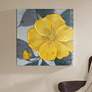 Yellow Bloom 30" Square Canvas Wall Art