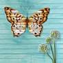 Eangee Butterfly 18" Wide Copper Capiz Shell Wall Decor