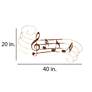 Eangee Large Musical Notes 40" Wide Gold Metal Wall Decor