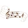 Eangee Large Musical Notes 40" Wide Gold Metal Wall Decor