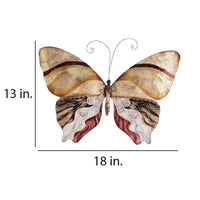 Eangee Butterfly 18"W Pearl and Brown Capiz Shell Wall Decor
