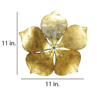 Eangee Flower 11" High Gold Capiz Shell Wall Decor