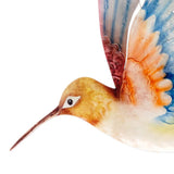 Eangee Hummingbird 12"H White Red and Blue Metal Wall Decor