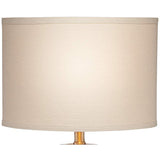 Margaret Mother of Pearl Tile Cylinder Table Lamp With Brass Round Riser
