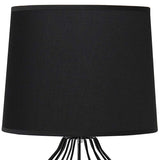 Simple Designs 19 3/4"H Black Metal Accent Table Lamp with Black Shade