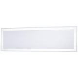White 24" x 6 3/4" Rectangular LED Backlit Wall Mirror