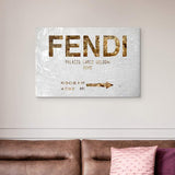 Oliver Gal Rome Road Sign Canvas Wall Art
