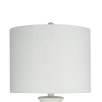 24.5" White Textured 2-Tone Table Lamp, LED bulb included - 13x13x24.5