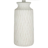 24.5" White Textured 2-Tone Table Lamp, LED bulb included - 13x13x24.5