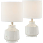 Tabor 17" High Distressed White Accent Table Lamps Set of 2