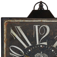 Thaddeus Black 15 3/4" x 25 1/2" Rectangular Wall Clock