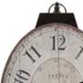 Thaddeus Antique White 17 3/4" x 29" Oval Wall Clock