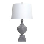 29" Distressed Gray Table Lamp - N/A