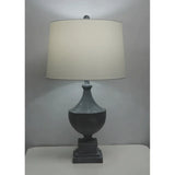 29" Distressed Gray Table Lamp - N/A