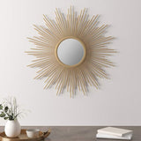 Fiore Gold 32" x 31 3/4" Sunburst Wall Mirror