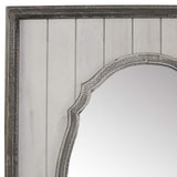 Hubbard Distressed Brown Gray Panel 24" x 36" Wall Mirror