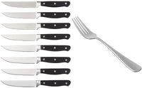 8-Piece Kitchen Steak Knife Set, Black