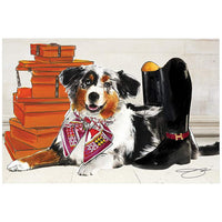 Border Collie 27 1/4" Wide Tempered Glass Graphic Wall Art