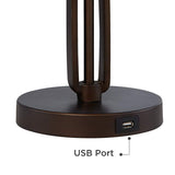 Samuel Mica Shade Swing Arm USB Desk Lamps - Set of 2