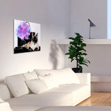 Lilac Bouquet 25 1/2"W Free Floating Glass Graphic Wall Art