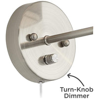Amidon Brushed Nickel Drop Ring Plug-In Wall Lamp