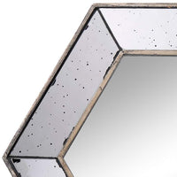 Herrick Silver 20 1/2" Hexagon Framed Wall Mirror