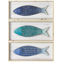 School of Three - Set of 3 Fish Panels