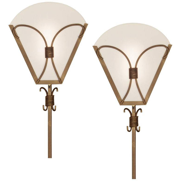 Bow-Tie 12" High Deco Luxe Plug-in Wall Lights Set of 2