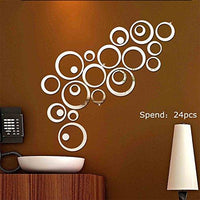 Circle Mirror Art Wall Decal Stickers