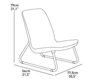 All Weather Outdoor Patio Garden Conversation Chair & Table Set - 3 Pc