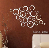 Circle Mirror Art Wall Decal Stickers