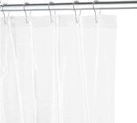 Shower Curtain Liner (72" x 72" Clear) - Waterproof 3-Gauge Lightweight for Bathroom Shower with 12 Pieces Rust-Proof Hooks