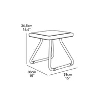 All Weather Outdoor Patio Garden Conversation Chair & Table Set - 3 Pc