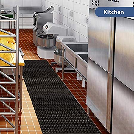 Non-Slip Rubber Drainage Mat Anti-Fatigue Commercial Kitchen Floor