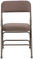 Curved Triple Braced & Double Hinged Fabric Metal Folding Chair