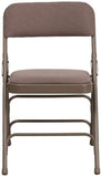 Curved Triple Braced & Double Hinged Fabric Metal Folding Chair