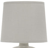 Simple Designs 12"H Gray and Dark Wood Accent Table Lamp