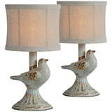 Forty West Robin Blue 12" High Accent Table Lamps Set of 2