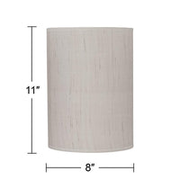 Brushed Nickel Ivory Cylinder Plug-In Swing Arm Wall Lamp
