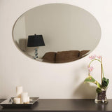 Helmer 24" x 36" Oval Beveled Frameless Wall Mirror