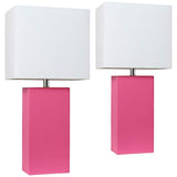 Elegant Designs Hot Pink Table Lamps Set of 2