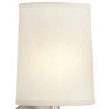 Club Room 22.7" High Brushed Nickel and Wood Plug-In Wall Light
