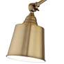 Mendes Antique Brass Down-Light Hardwire Wall Lamps Set of 2