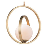Maxim Coronet 12" Wide Satin Brass White Globe Orb Modern Mini Pendant