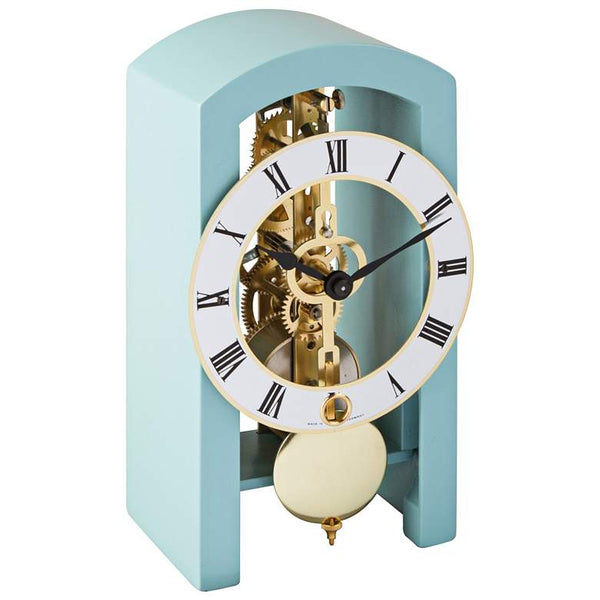 Hermle Patterson Light Blue 7" High Table Clock