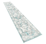 Vintage Distressed Turquoise Blue Area Rugs