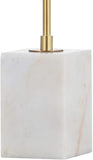 Ana 26" Arched Metal with Marble Base LED Lamp  Gold/White