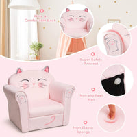 Kids Sofa, Children Armrest Chair with Pattern, Toddler Furniture w/Sturdy Wood